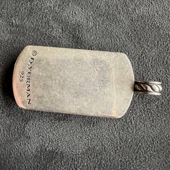 David Yurman XL XLarge Picasso Jasper Dog Tag Pendant - RARE - Picture 11 of 15